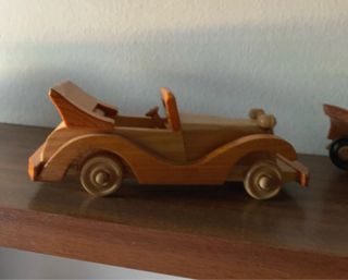 Coches y Moto de Madera Artesanal