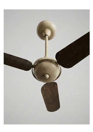 Ventilador de techo vintage beige