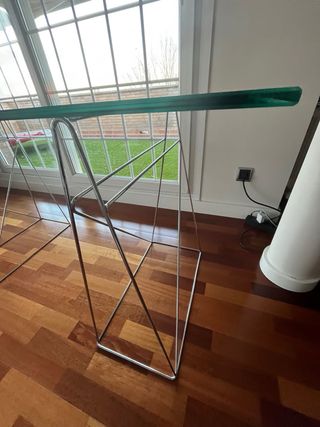 Pareja de caballetes de escritorio cromados