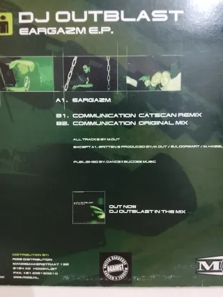 Vinilo  hardcoreDJ Outblast Eargazm E.P. Hardcore