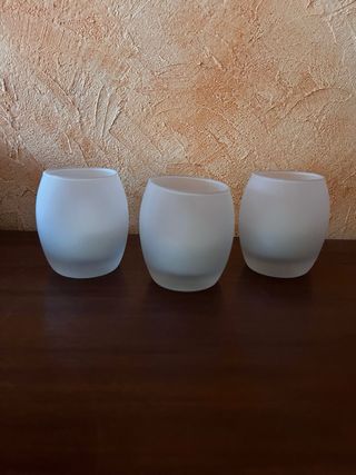 Velas de cristal decorativas