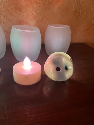 Velas de cristal decorativas