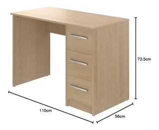 Escritorio de madera con cajones