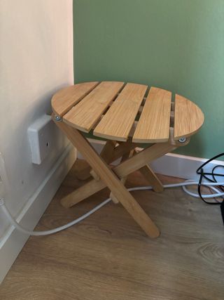 VILDAPEL Mesa auxiliar redonda de bambú