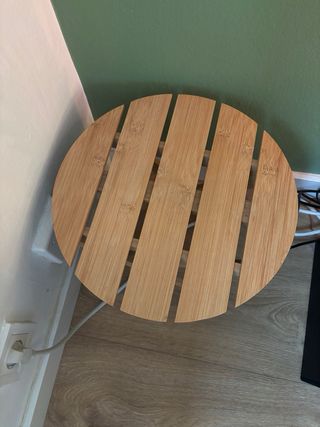 VILDAPEL Mesa auxiliar redonda de bambú