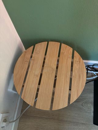 VILDAPEL Mesa auxiliar redonda de bambú