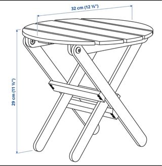 VILDAPEL Mesa auxiliar redonda de bambú