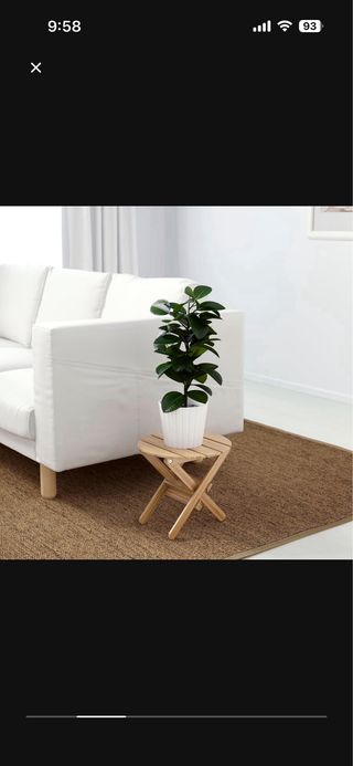 VILDAPEL Mesa auxiliar redonda de bambú