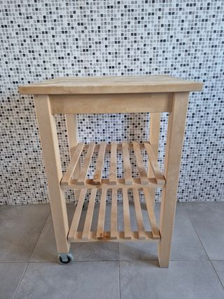 Carrito auxiliar cocina madera