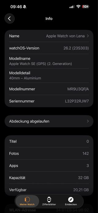 Apple Watch SE 2ª Gen GPS Cargador