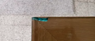 Mesa madera y cristal