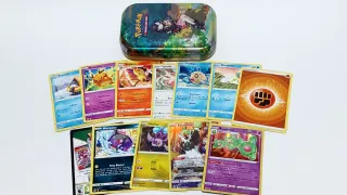 Cartas Pokémon Holográficas + Caja Metálica