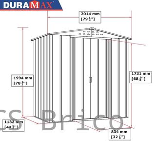 Caseta Metálica Top Atenea 113x201x199 cm - Duramax