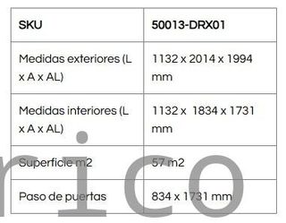 Caseta Metálica Top Atenea 113x201x199 cm - Duramax