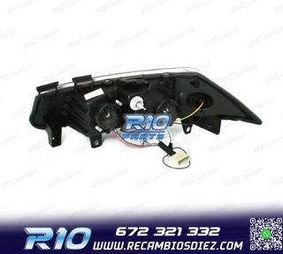 FAROS RENAULT MEGANE 02-05 LUZ DIURNA LED FONDO NEGRO