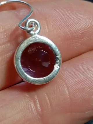 Pendientes Plata Ley Amatista Morada