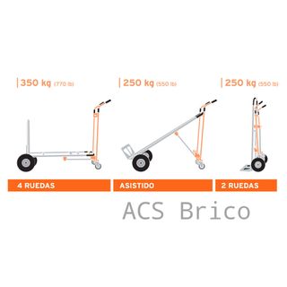 Carretilla Convertible Almacén Aluminio - Truper