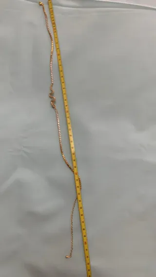 Collana serpente strass oro e argento