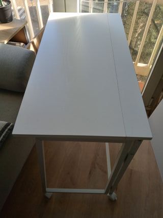 Mesa Escritorio Plegable Blanca 80x40cm