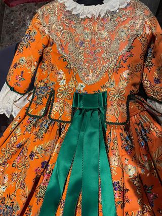 Traje de Fallera Niña Naranja 8-9 años