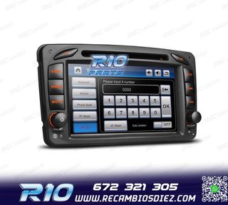 RADIO NAVEGADOR PARA MERCEDES CLASE A C CLK USB GPS TACTIL H