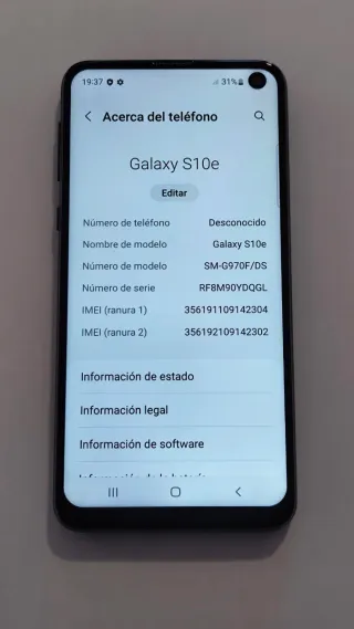 Samsung Galaxy S10e Nero 128Gb