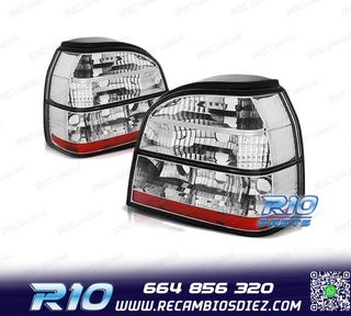 PILOTOS PARA VOLKSWAGEN VW GOLF 3 91-97 CRYSTAL BLANCO LOOK