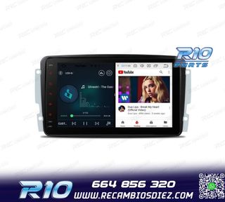 RADIO GPS ANDROID 12 PARA MERCEDES VIANO VITO C W203 A W168