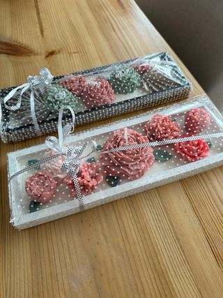 Velas artesanales decorativas flores