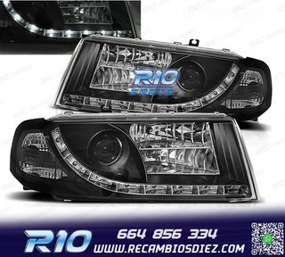 FAROS SKODA OCTAVIA 01-04 LUZ DIURNA LED FONDO NEGRO