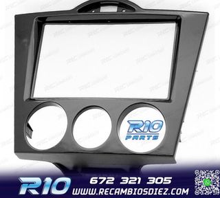 MARCO NEGRO BRILLO RADIO 2-DIN PARA MAZDA RX-8 03-08 AIRE AC