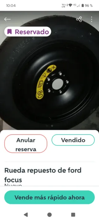 Rueda de repuesto Ford Focus