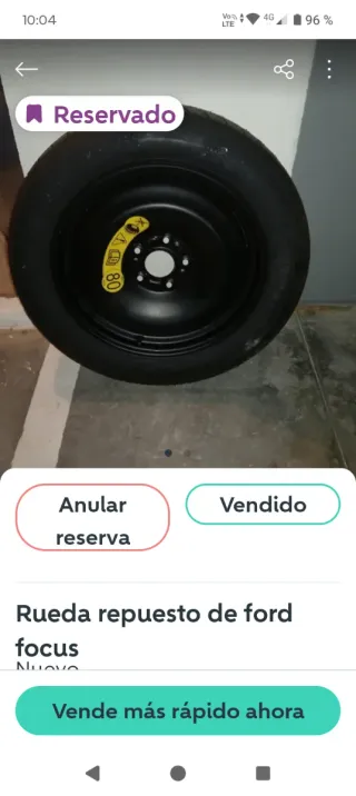 Rueda de repuesto Ford Focus