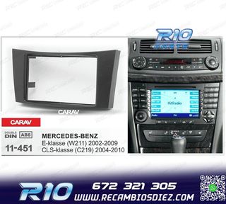 MARCO NEGRO RADIO 2-DIN MERCEDES CLASE-E W211 CLASE-CLS W219