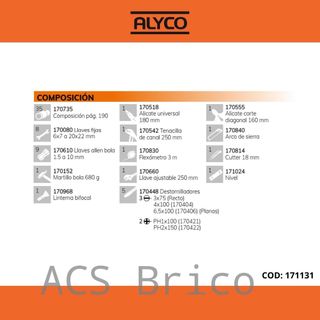 Caja Herramientas 67 Piezas Alyco 171131