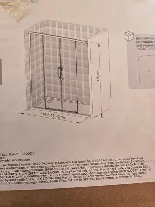Mampara de ducha Sensea Remix 170 cm
