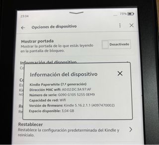 Amazon Kindle Paperwhite 7 ª Generación