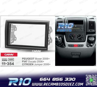 MARCO NEGRO RADIO 2-DIN PARA CITROEN JUMPER PEUGEOT BOXER FI