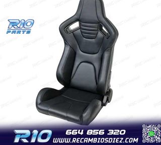 ASIENTO BAQUET UNIVERSAL CUERO NEGRO LOOK EVO