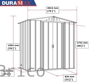 Caseta Metálica Top Atenea 113x201x199 cm - Duramax