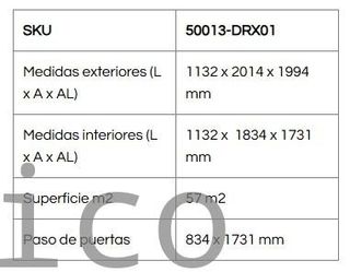 Caseta Metálica Top Atenea 113x201x199 cm - Duramax