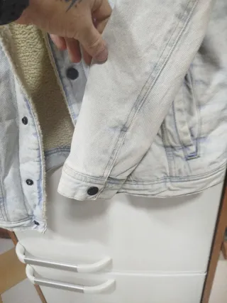 Chaqueta vaquera de hombre forrada de borrego