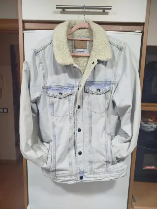 Chaqueta vaquera de hombre forrada de borrego