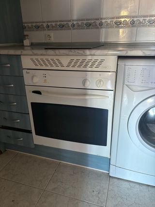 Cocina completa azul y blanca