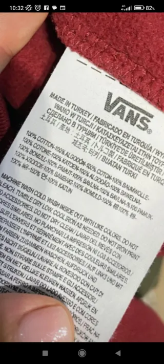 Sudadera Vans Roja