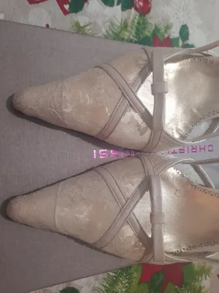 Zapatos de Novia Christian Rossi Beige/Oro