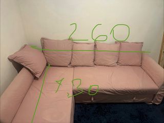 Sofá modular Ikea rosa