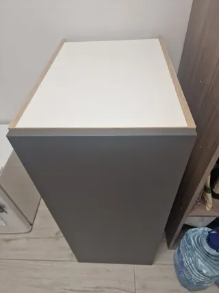 Mueble alto cocina madera y gris