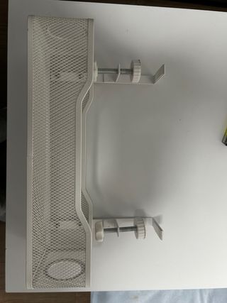 Escritorio L blanco con 4 cajoneras