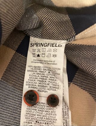 Camisa a cuadros manga larga